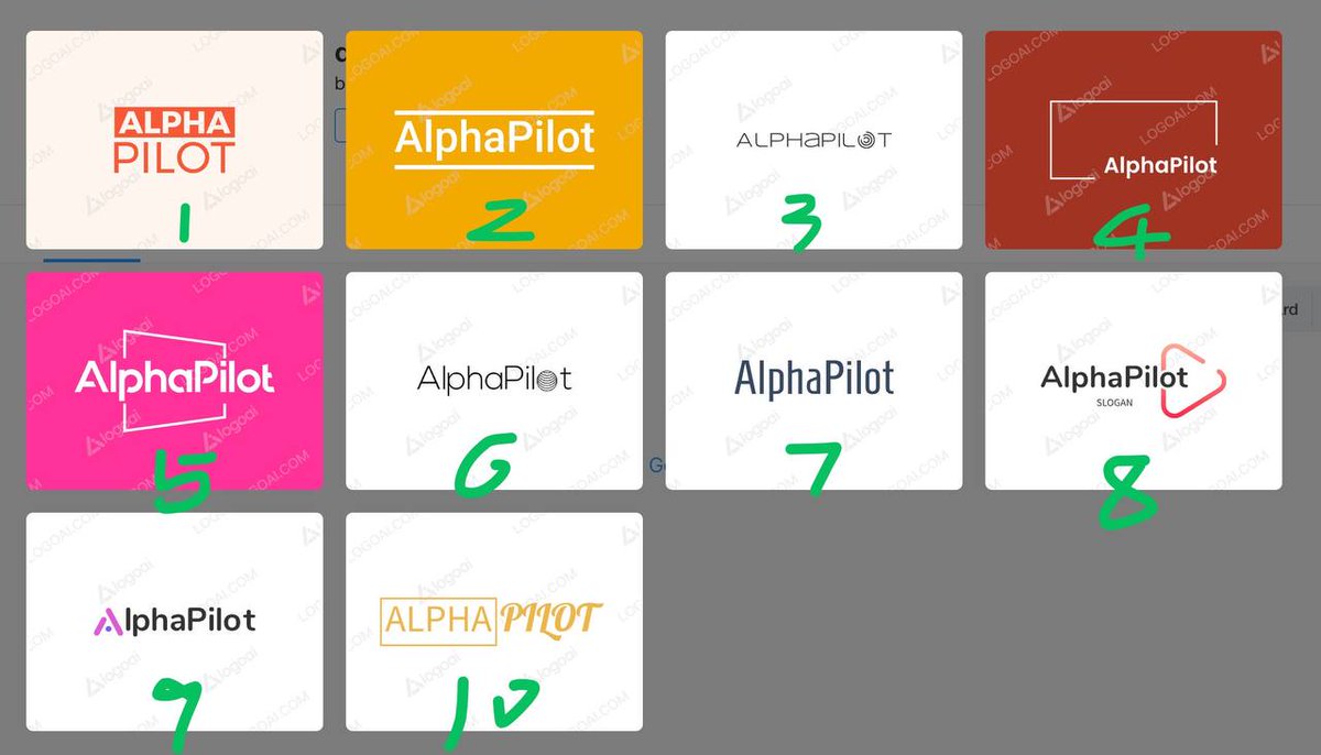 alin_alphapilot's tweet photo. I'm choosing a logo for #AlphaPilot. Which one catches your eye? 

Let me know your favorite in the comments below. Your opinion matters! 👇 https://t.co/ZMxxwsIdud
