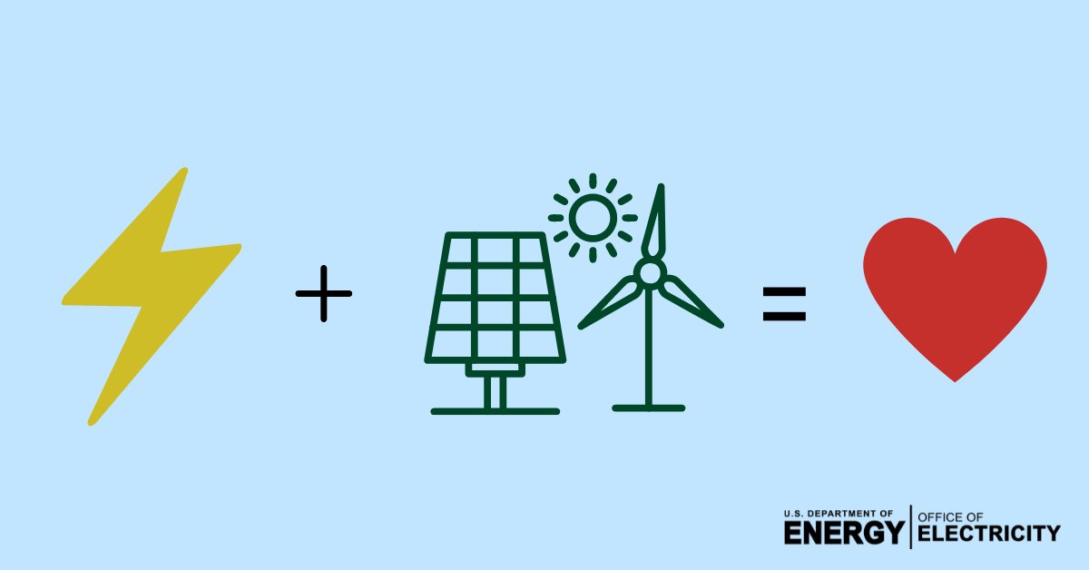 DOEelectricity's tweet photo. In honor of #NationalFriendshipWeek, we celebrate an unbreakable duo: the electric grid and renewable energy! Like best friends, they work hand in hand to create a sustainable future for our nation. 🤝💡 https://t.co/3CxUFiR2QZ