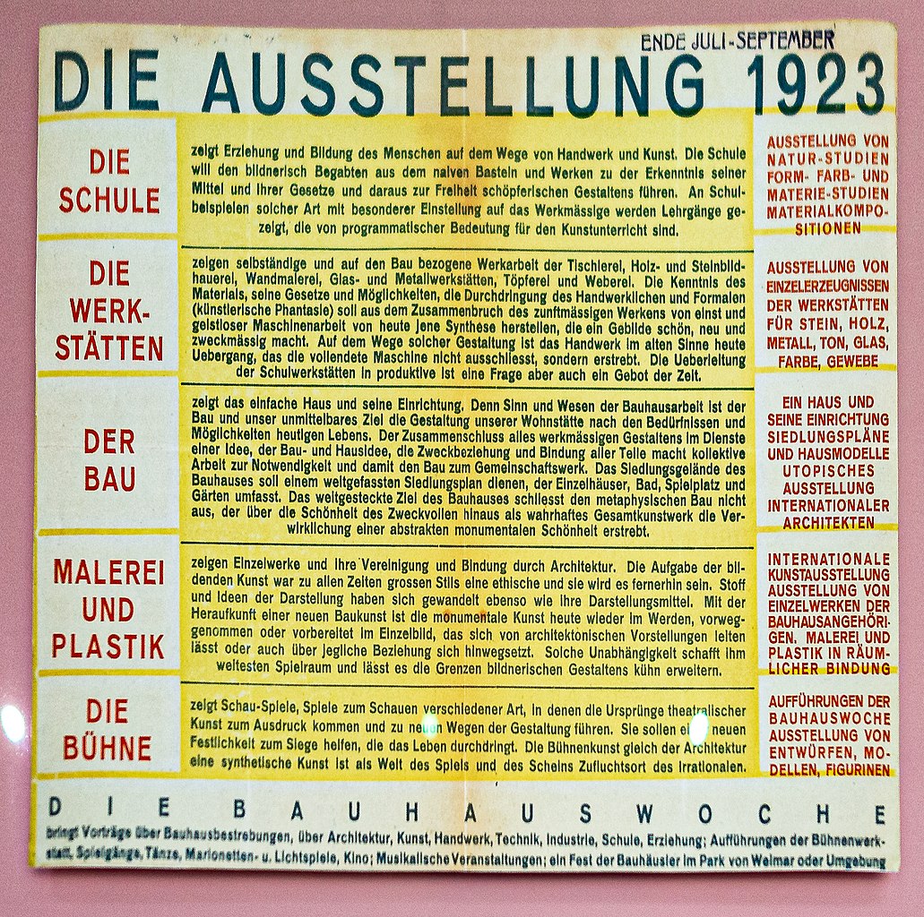 Ab morgen lassen <a href="/KlassikStiftung/">Klassik Stiftung</a> &amp; <a href="/bauhaus_uni/">Bauhaus-Uni Weimar</a> + <a href="/WeimarKunstfest/">Kunstfest Weimar</a> die #Bauhaus-Wochen zum 100. Jahrestag der ersten Bauhaus-Ausstellung wieder aufleben. Passend dazu empfehlen wir unser #Interview zur Ausstellung von 1923 und dem Musterhaus Am Horn: mitteldeutsches-magazin.de/bauhaus-weimar… 💬