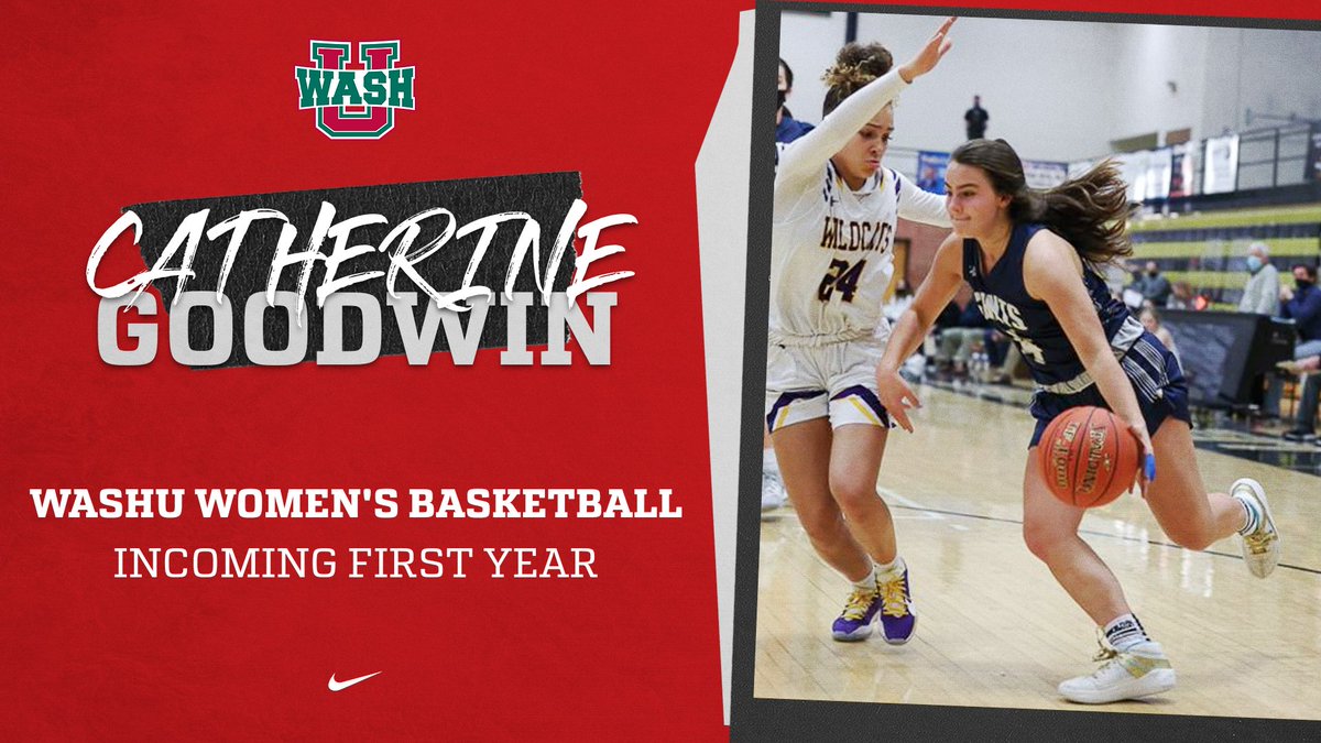 Welcome First Year - Catherine Goodwin! 5'5 guard from Mission Hills, KS. Coming from the legendary St. Thomas Aquinas program where she was a 3x State Champ & holds the states all time single game assist record. #WashU #BattleOn