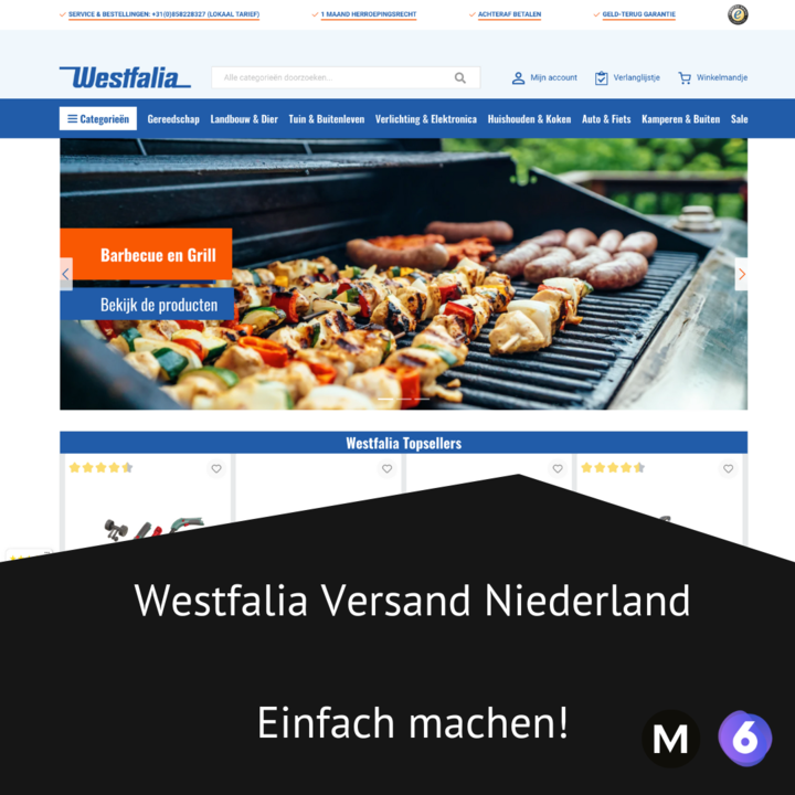 Neues Projekt fertiggestellt: Für unseren Kunden Westfalia wurde der niederländische Shop auf #Shopware 6 individuell entwickelt und neu aufgesetzt. 
westfalia.eu

(Auf der Startseite leider nur ein Grill und keine Poffertjes-Station, schade 😜)