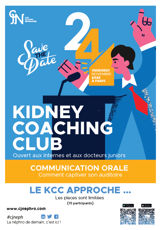 #SaveTheDate
🗣️KCC communication orale, ouvert aux internes et DJ 🤌 
📆Rdv le vendredi 24 Novembre à Paris !📆
<a href="/SNINephrologie/">SNINephrologie</a>