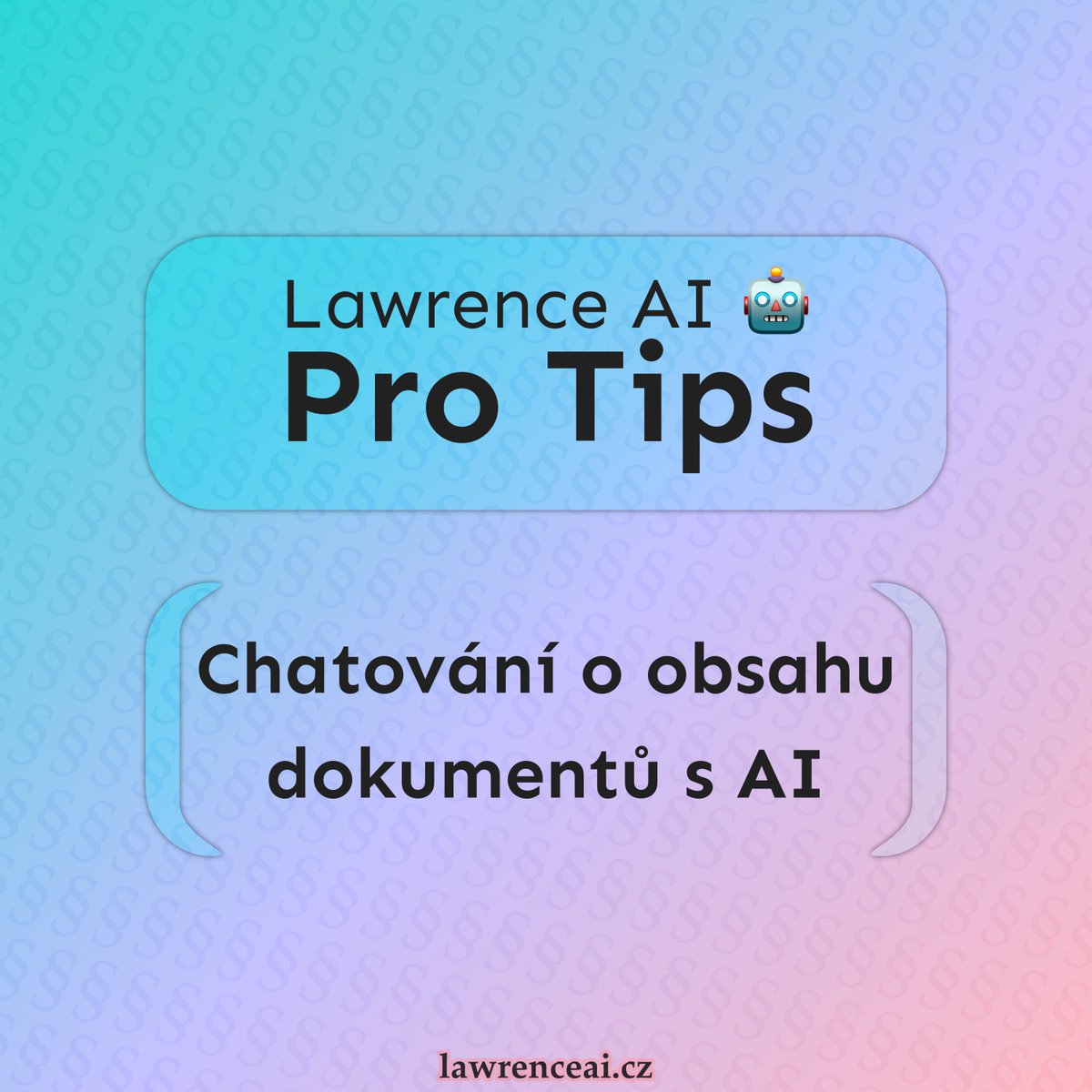 SaulGPT's tweet image. Vydání zcela nové verze Lawrence AI je na spadnutí ⚠️ V rámci nových Pro Tips jsme se proto zaměřili na to, jaké možnosti nám do právní praxe přinese možnost chatování o obsahu vložených dokumentů s AI 💬 #PowerParalegal #LegalTech #LegTech #AI #Pravo
