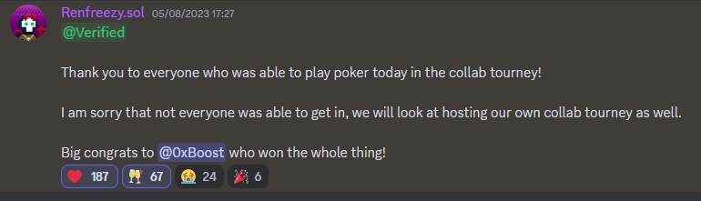 0x_Boost's tweet photo. I won the tournament made by @ConstructsNFT , on the @onlykingsnft server. 1st of 300 participants🔥Thank you very much everyone for the support and the people I was talking to after winning it. Especially for @NFNEEK and @Renfreezyishere
LET'S FUCKING CONSTRUCT !! https://t.co/x2tvNtKtCq