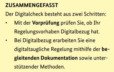 Datev_Politik's tweet image. Wie funktioniert der #Digitalcheck ? Erstmal also neue Bürokratie/Dokumentation für die &quot;Regelungsmacher&quot;, i.d. Hoffnung, damit die Wirtschaft (&amp;amp; Bürger) zu entlasten ... #Verwaltungsdigitalisierung Digitalcheck Version 1.2 (tsp.pm/zsb5Qv)