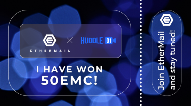 I have just won 50 EMC from a first use of  Ethermail’s Huddle01 applet!  🎉

Join EtherMail today and claim your web3 email address! 💌 ethermail.io/?afid=634eed87…

 #EtherMail #applet #Huddle01