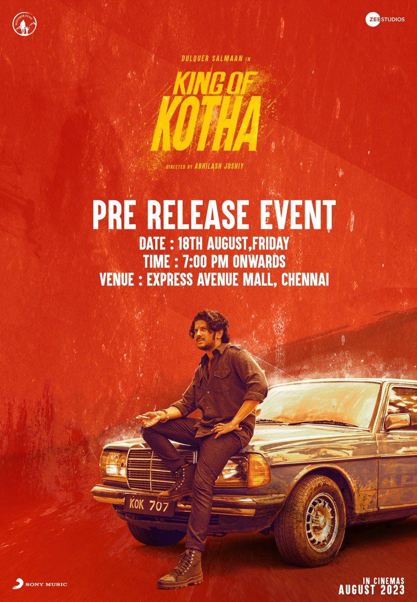 Vanakkam Chennai! See you all at Express Avenue mall on the 18th August from 7pm with the entire team of #KingOfKotha