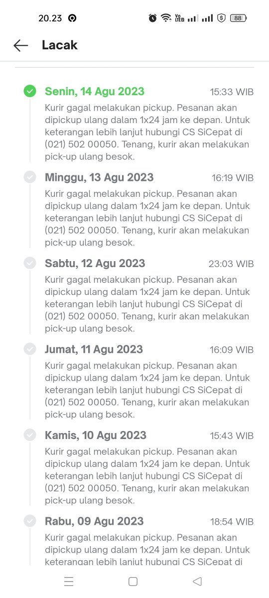 dwi2307's tweet photo. Min @sicepat_ekspres bagaimana ini paket dari tgl 08/08 sampai skrng belum nyampe juga.. kurir gagal melakukan pickup terus... Bad service https://t.co/0ArNtrfqWO
