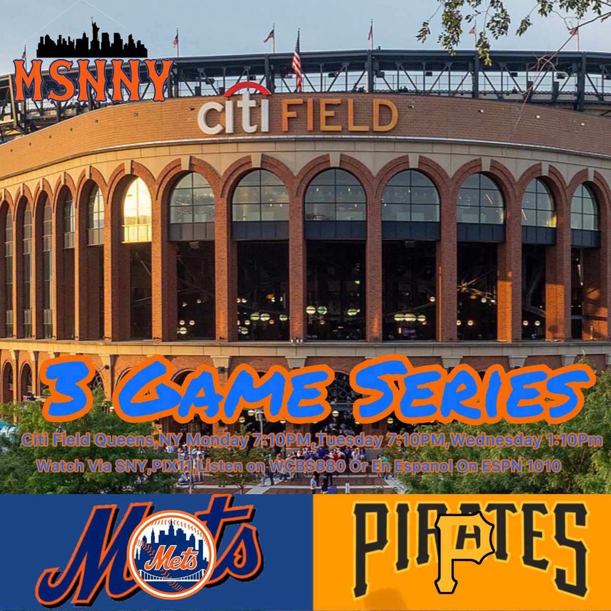 Today Begins a 3 Game Series In Queens Between the @Mets and @Pirates #LGM #NYM #MetsVsPirates #PeteAlonso #AndrewMcCutchen #Mets #LFGM #Queens #NYC