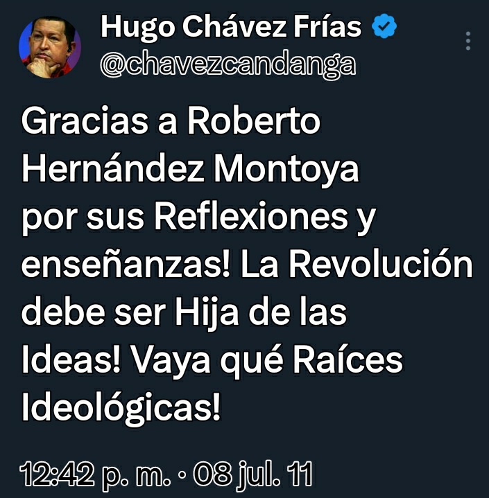 Quiénes somos hijos de Chávez sabemos lo agudo y acertado de tus análisis, que aunque cargados de sátira fina estremecian a la godarria parasitaria.. Vivirás en nosotros @rhm1947 #ElTipoEsMaduro @dcabellor @PartidoPSUV