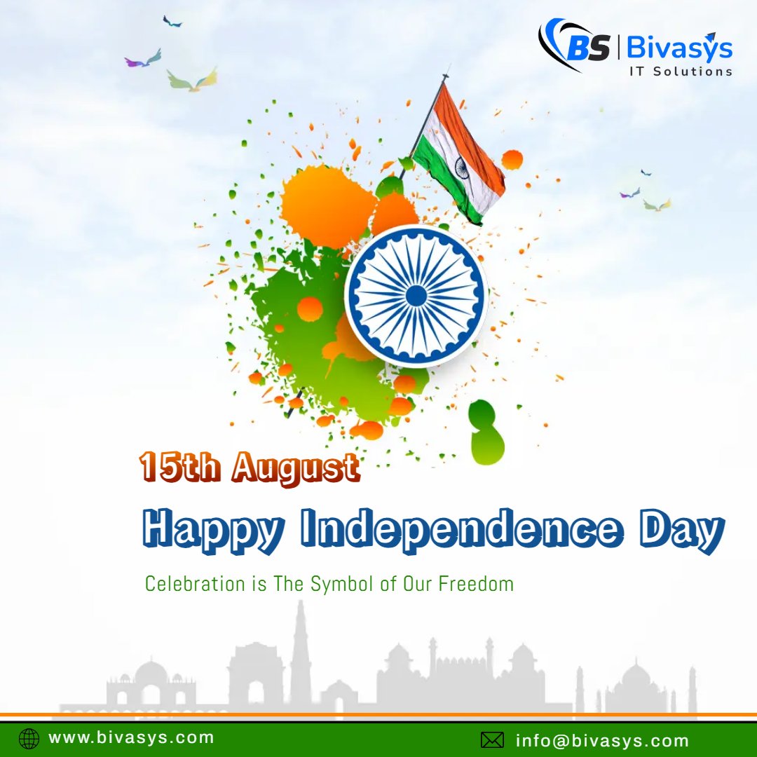 bivasys's tweet photo. Wish you a very Happy Independence Day. May the tricolor always fly high and higher and touch the sky. May the future bring more glory to our great nation.
#77thIndependenceDay #tricolor #freedom #ProudIndian #freedomfighter https://t.co/3BCYWOP0Xy