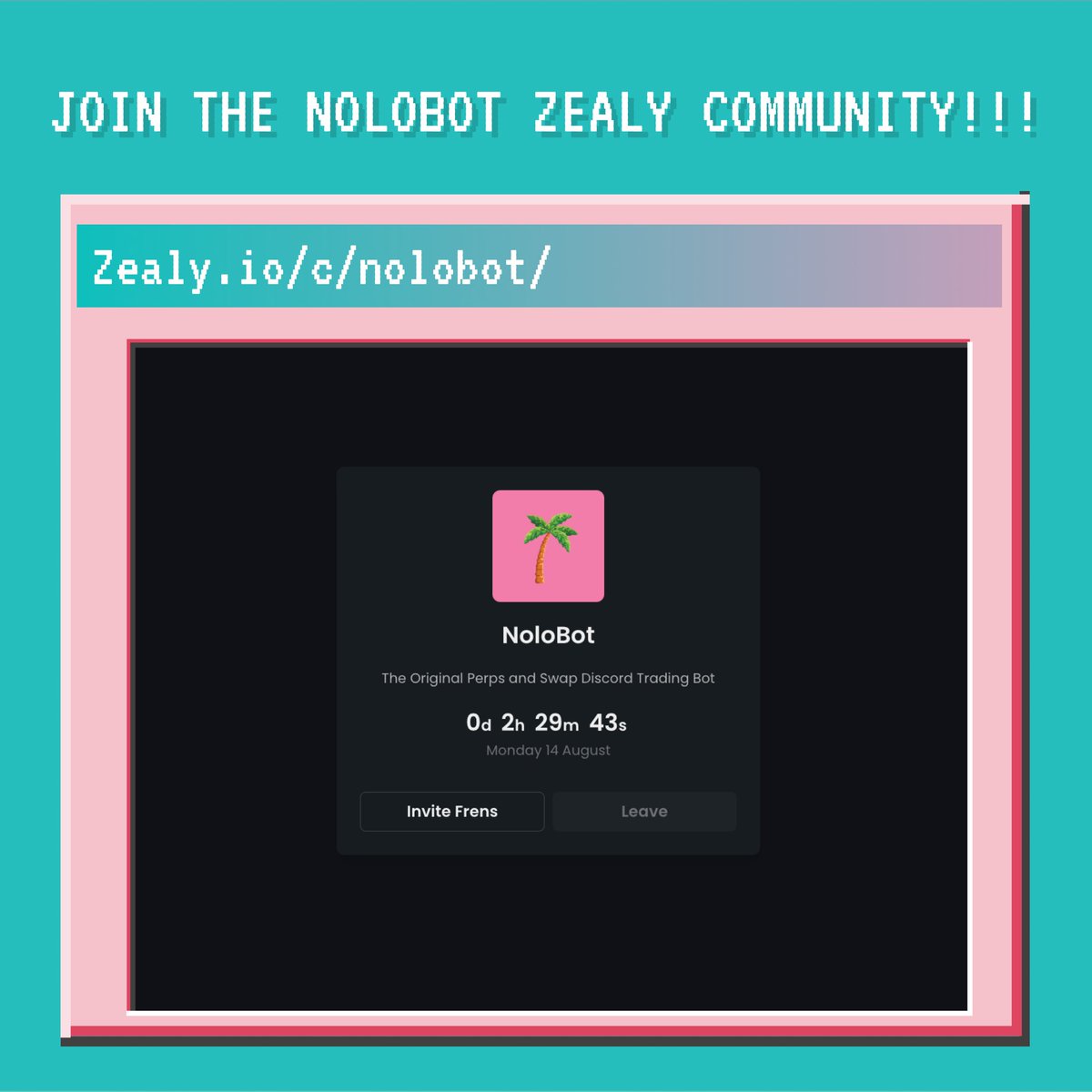 NoloBot is now live on <a href="/zealy_io/">Zealy</a>🌴

Join the community, participate in quests, earn points and get different prizes!!! 👀
