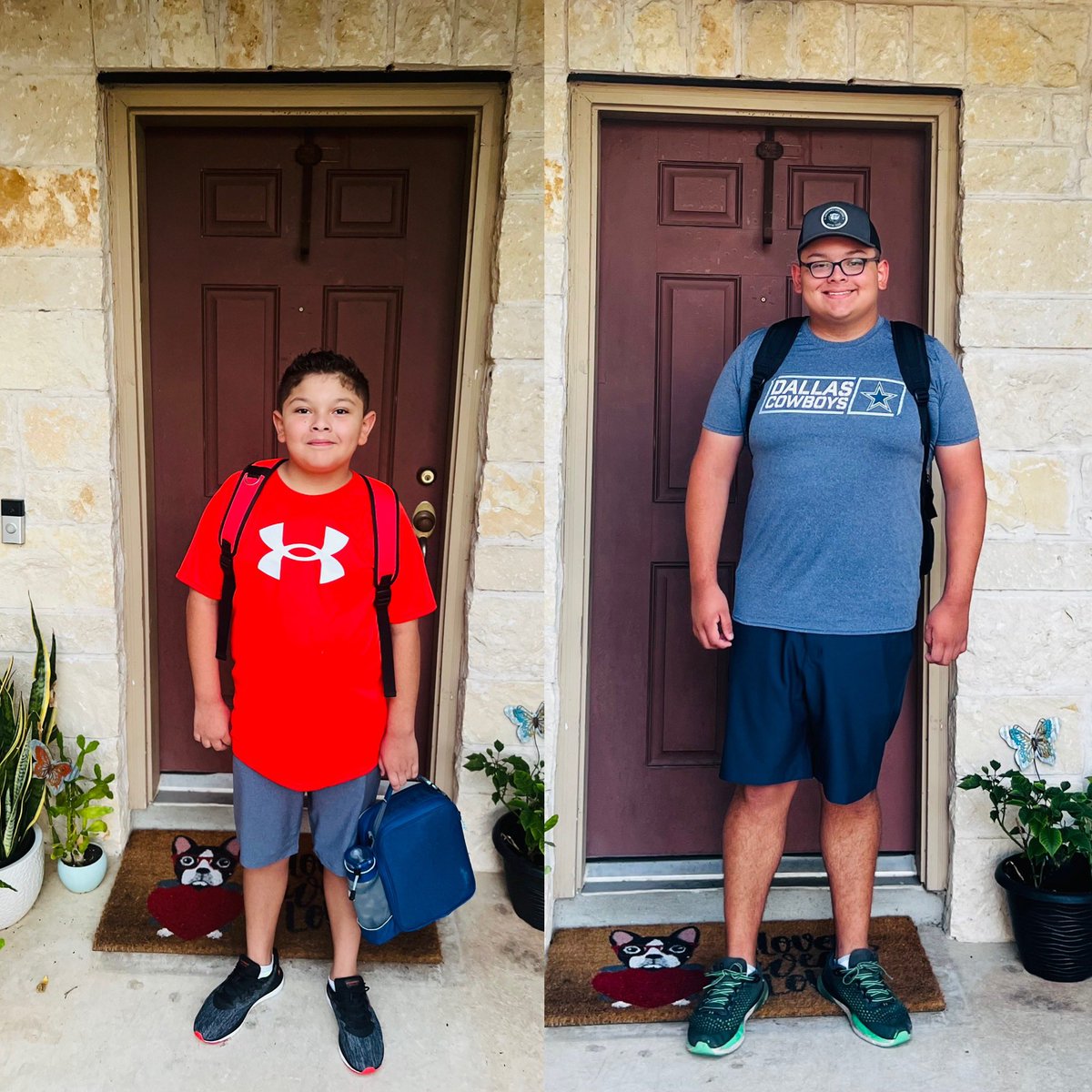 First Day of School for the Saldaña Boys…Jon is starting 5th Grade (his last year in elementary at St. Elmo) & Jake is starting his Sophomore year at Bowie High School (& his second year in the band playing trumpet). Have a great year sons, we’re so PROUD & LOVE you! #SomosAISD