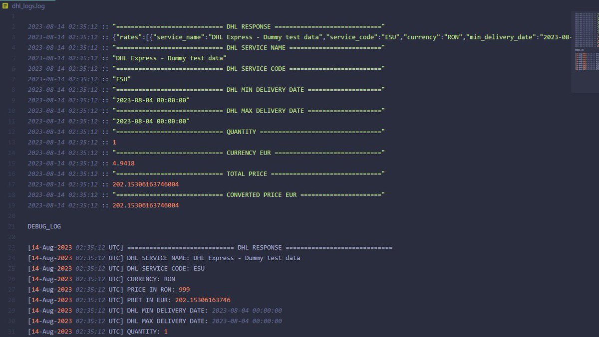 How my custom and normal plugin log system looks like, what do you think? 👀