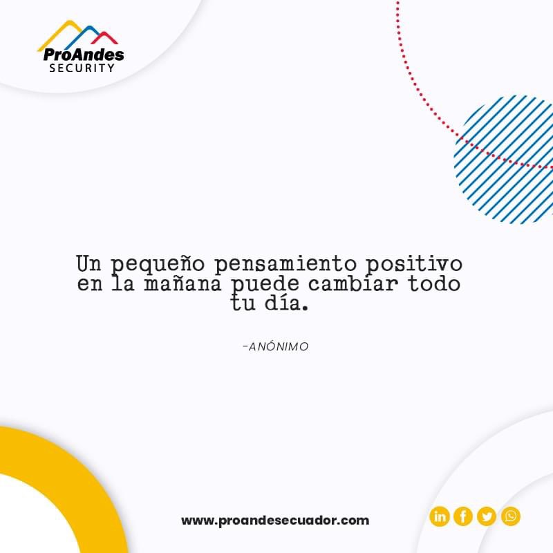 ProAndesEc's tweet photo. ProAndes Security Ecuador 🇪🇨; Trabajando por una cultura integral de seguridad. Excelente inicio de semana; A las órdenes siempre 🤝. 

#FraseDeLaSemana💡❤�� 💫 

Contáctanos:

📲 https://t.co/qcM9WvwXis

🌐👉🏻: https://t.co/NqNWEmY5uu

#FelizLunes
#SeguridadPrivada 
#Seguridad https://t.co/ynpuNLTAx3