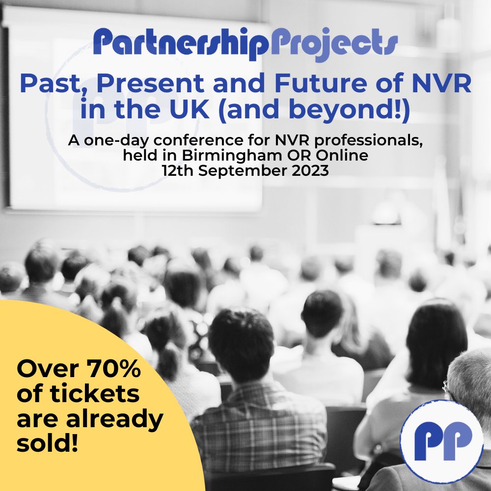 Over 70% of tickets now sold! 📣

Book now:  partnershipprojectsuk.com/project/past-p…

#PartnershipProjects #NVR #NONVIOLENTRESISTANCE #nvrconference #nvrpractitioner #CAMHS #CPVA #childtoparentabuse #ChildToParentViolence #childpsychology #childpsychologist