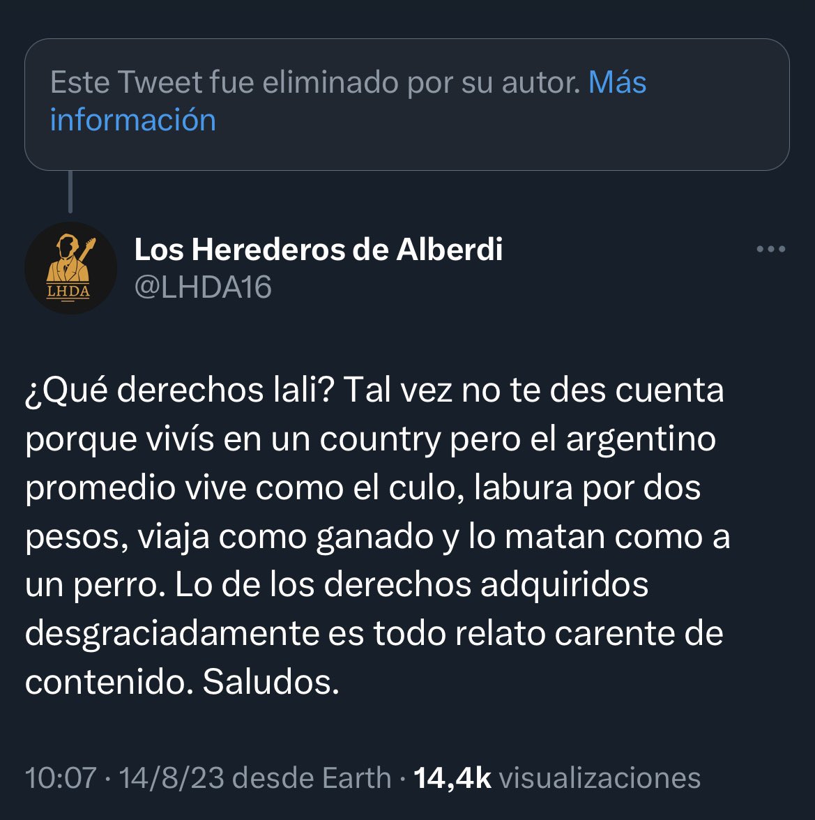 LHDA16's tweet photo. Hay que dejar de robar con el victimismo por lo menos 2 años https://t.co/DFL07RLaE2