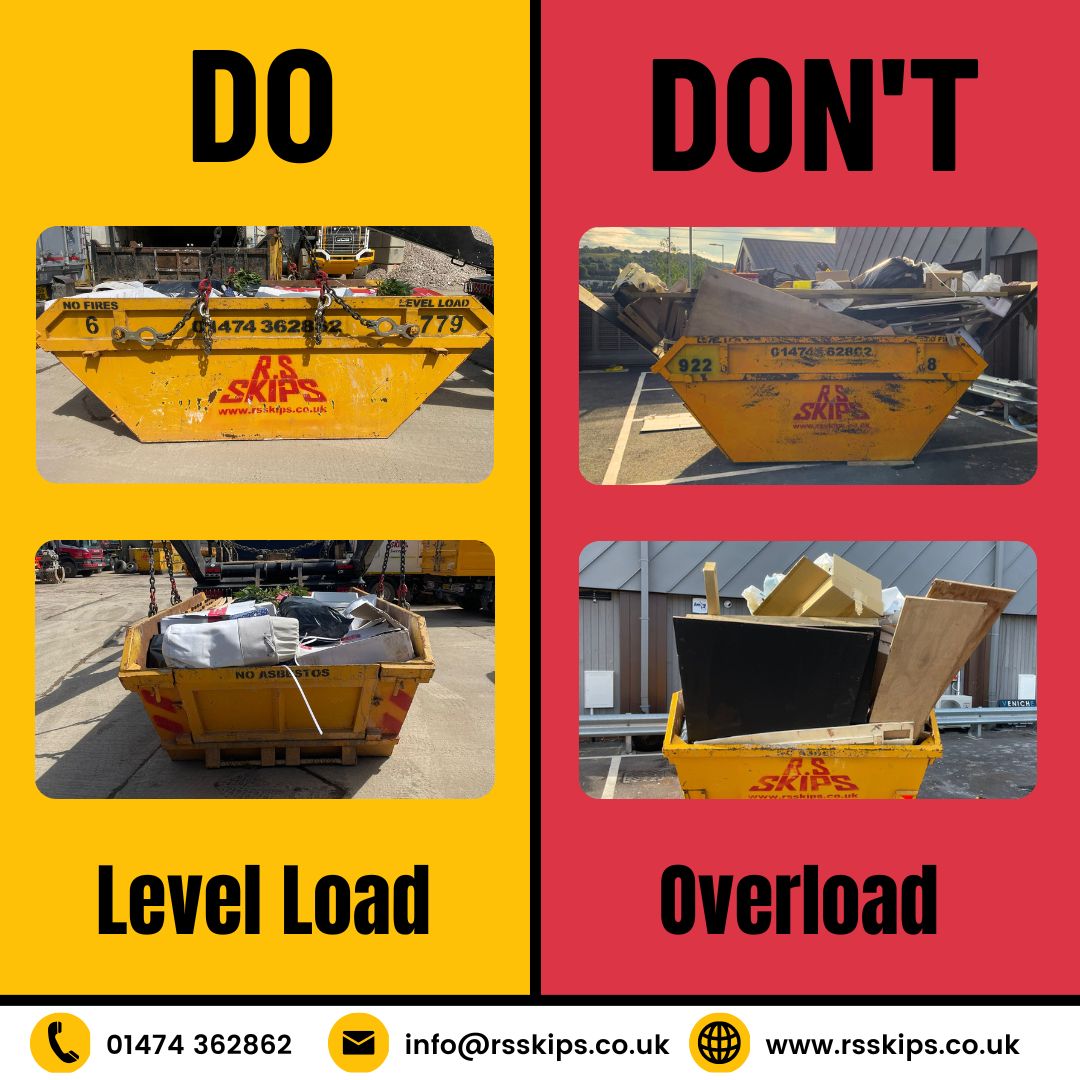 RSSkips's tweet image. Do you have a skip, and you are not sure what level to fill it to? 🤔

See our guide below for an example of a perfectly level skip! ✅👌

Overloaded skips ❎ result in extra charges 💷 for wasted journeys or for the extra waste to be taken away.