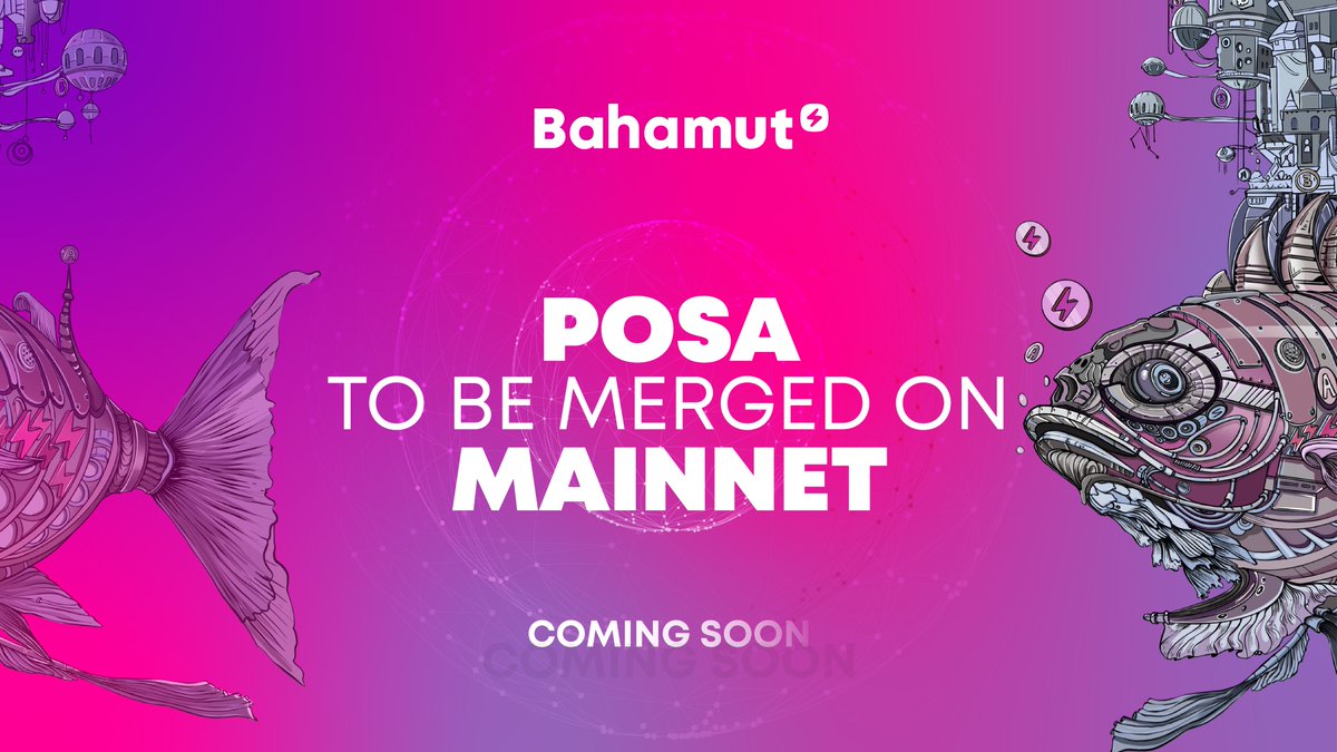 #Bahamut successfully completed the #PoSA merge on Oasis testnet, with the #mainnet merge to follow soon. ✅

The integration empowers independent #validators, enhancing #network participation &amp; #rewarding contributors.

🔔Stay tuned &amp; learn more here: bit.ly/posa-merge-on-…