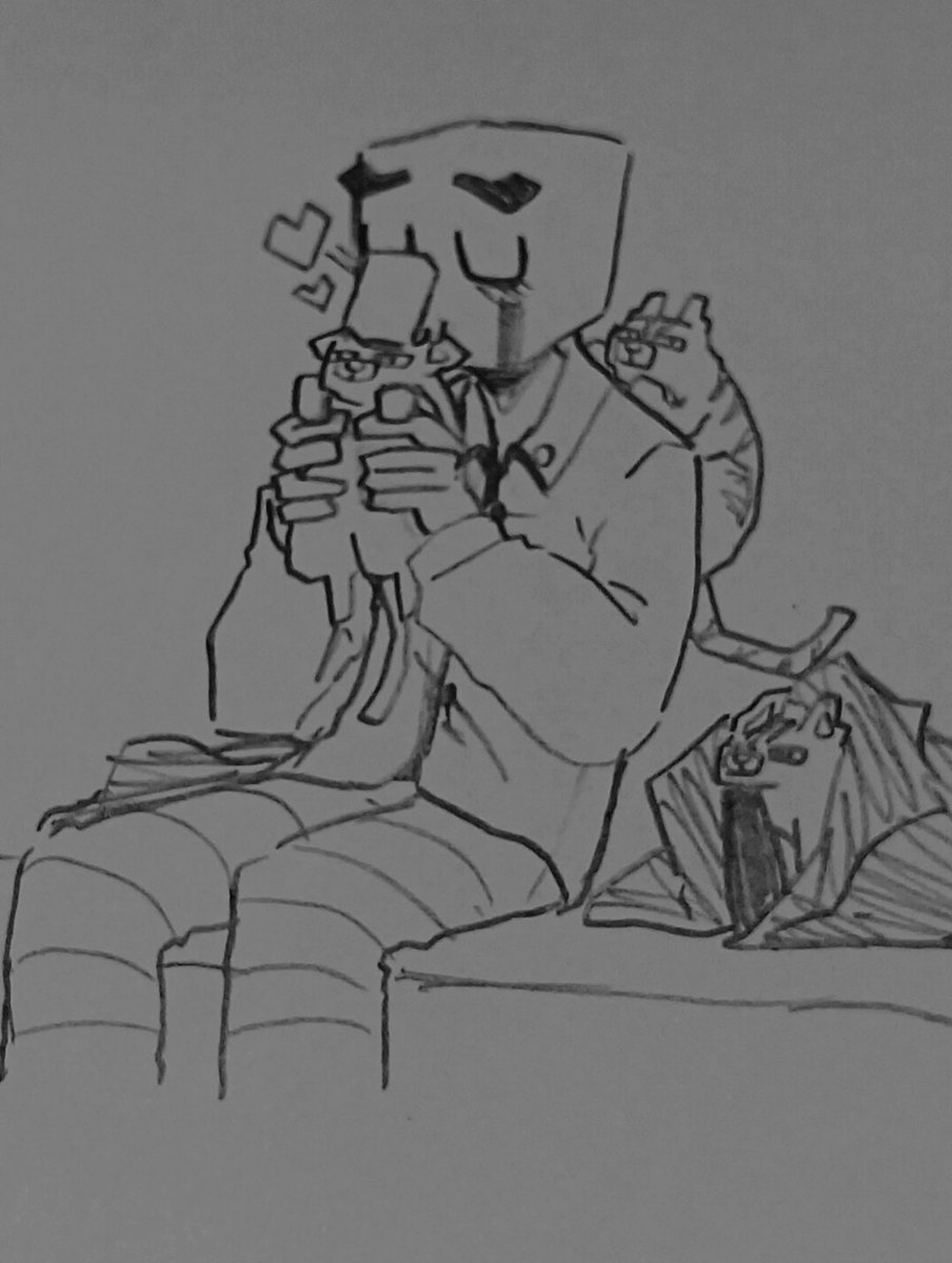Sir_sir1234's tweet photo. 貓奴 #Minecraft #evoker #Guardians #Minecraftcat https://t.co/MfJovd75AG
