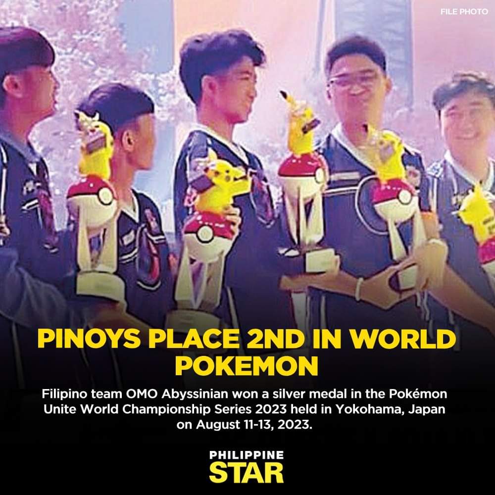 chaingame88's tweet photo. guys 2nd place ang Pinas 🥳 sa Pokemon Unite World Championship 🥰🇵🇭 https://t.co/uvCuHJpzff