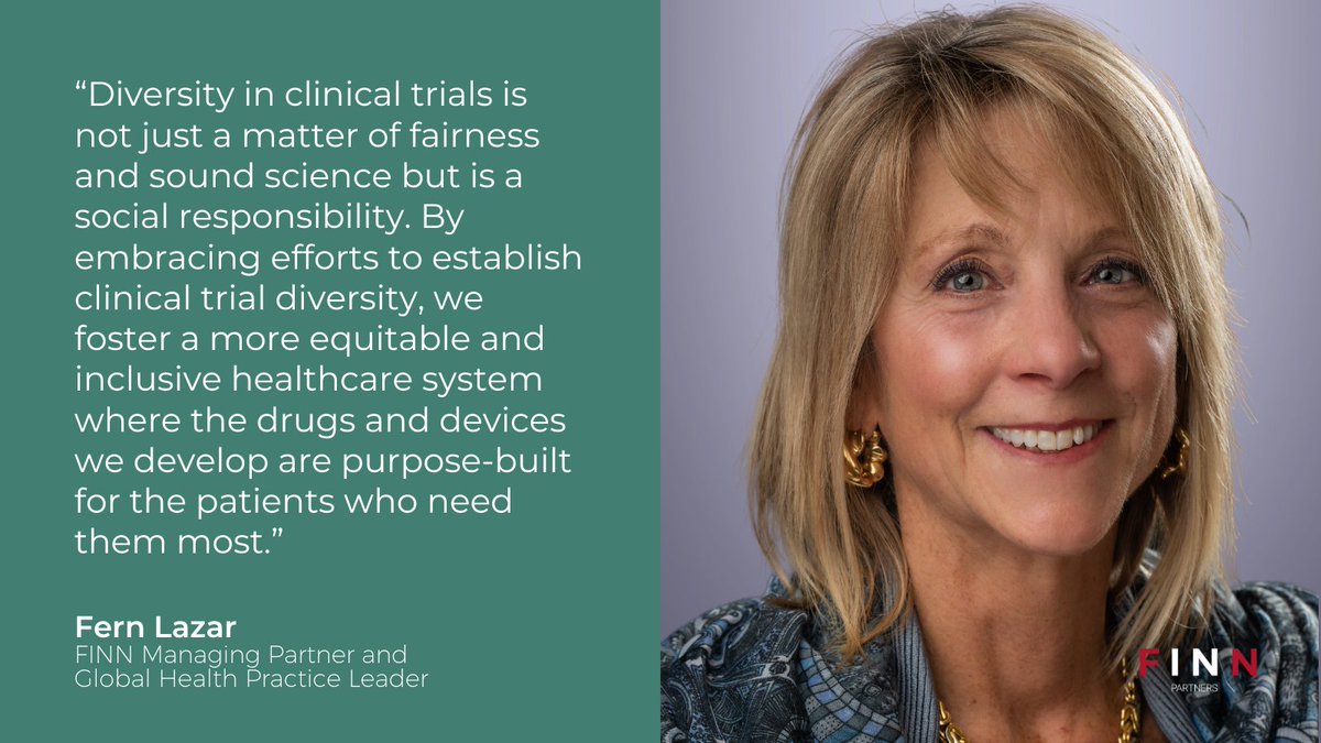 Embracing #diversity in clinical trials is necessary to create an equitable &amp; inclusive healthcare system. @FernLazar shares her key takeaways after joining neurologist Kemi Olugemo, MD, <a href="/CraigLipset/">𝘾𝙧𝙖𝙞𝙜 𝙇𝙞𝙥𝙨𝙚𝙩</a> &amp; Kenneth Getz on a panel, moderated by <a href="/ritters90/">Ritesh Patel</a>.

f-p.us/3OTwwm7