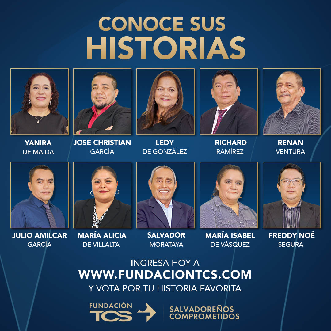 ¡Con orgullo y satisfacción, Fundación TCS anuncia a los 10 protagonistas que formarán parte del décimo aniversario de Salvadoreños Comprometidos en este 2023! Conoce sus historias a través de los canales de TCS. #SavadoreñosComprometidos10aniversario