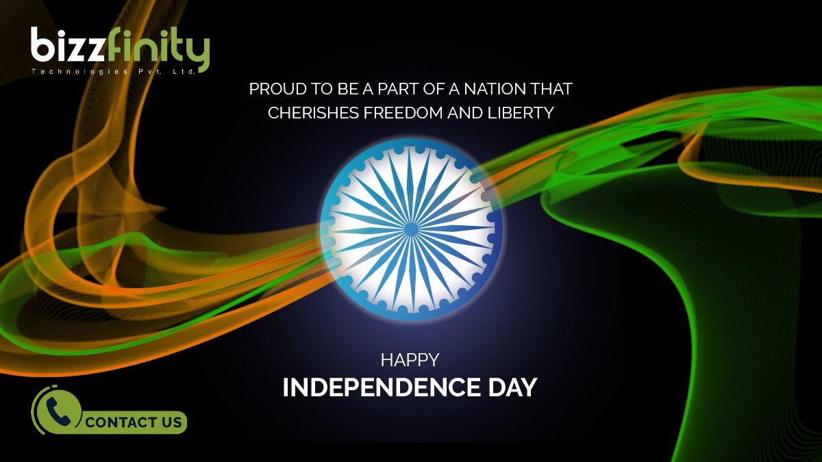 Happy Independence Day!
#bizzfinity #bizzfinitytech #technologies #website #application #webdevelopment #appdevelopment #developer #android #ios #independence #independenceday #independenceday2023