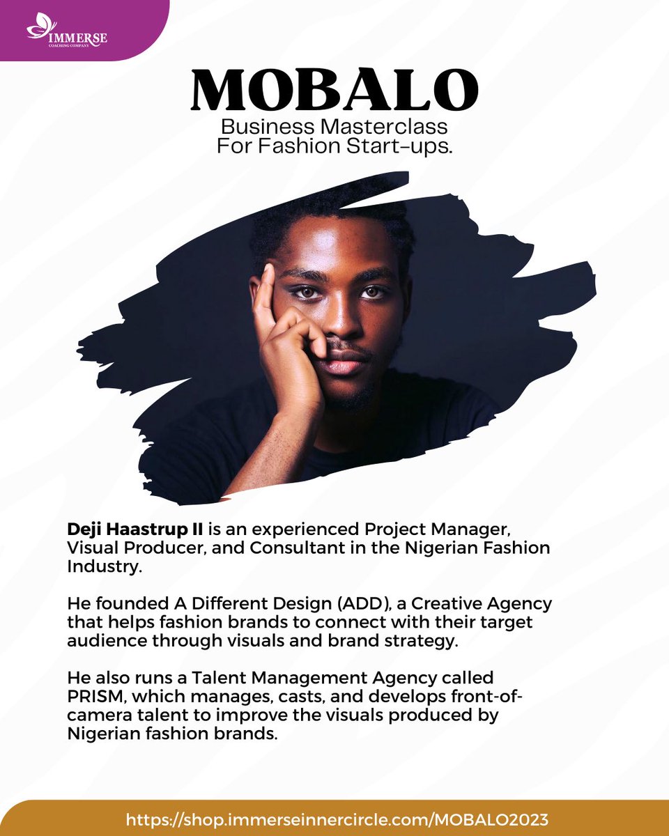 IMMERSECC's tweet photo. Meet the speakers for the Fashion Business Masterclass.

Rhoda Aguonigho and Deji Haastrup✨ https://t.co/Ta86UodWJK