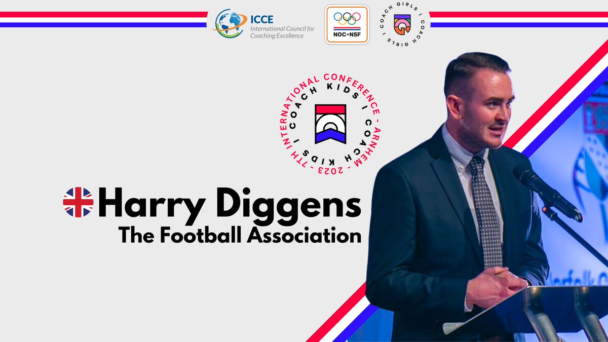 SPEAKER ANNOUNCEMENT

Harry Diggens of The FA will present at the ICOACHKIDS Conference

The event will take place 26-27 September 2023 in Papendal, Arnhem, The Netherlands.

Find out more about Registration, Accommodation and the Programme below:
icoachkids.org/news/ickconfer…