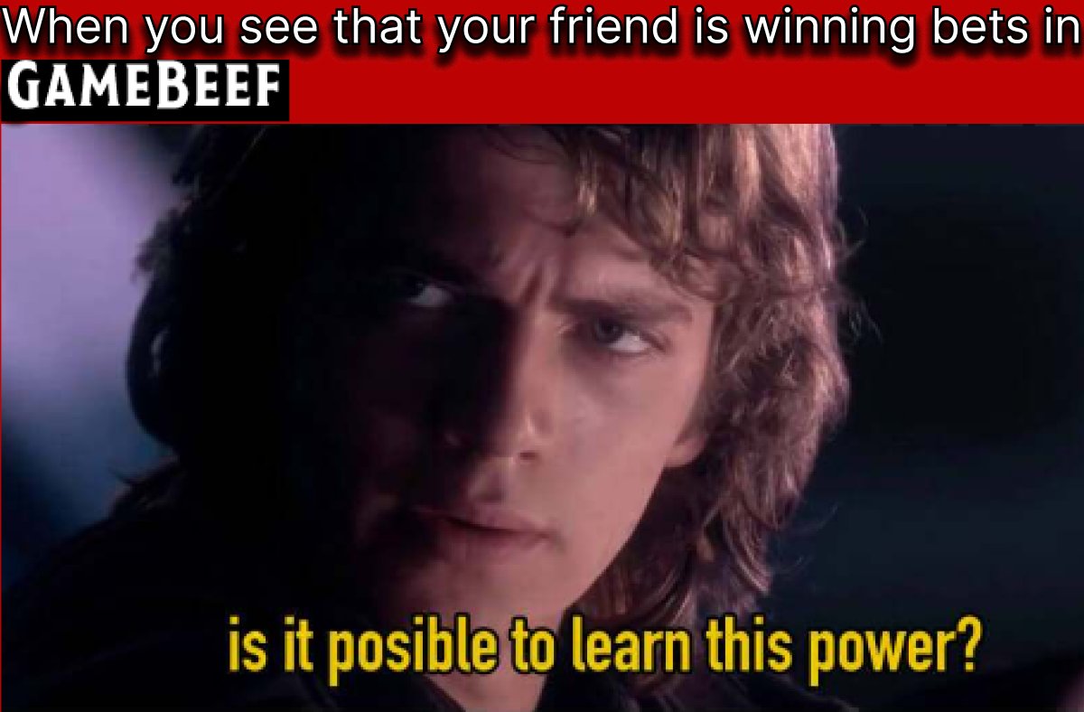 BetGameBeef's tweet photo. 🌌🎮 Anakin: "Is it possible to learn this power?"

Darth Sidious: "Not from any game... But with GameBeef, victory is within your grasp."

Dive into the force of GameBeef and become the chosen one in every match! 💥🚀

#GameBeefPower #MondayMotivation #Mondaymorning https://t.co/E9jXef7fL2