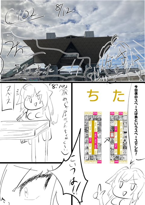 初めてサークル参加した夏コミがえげつなかったレポ漫画①
#C102 