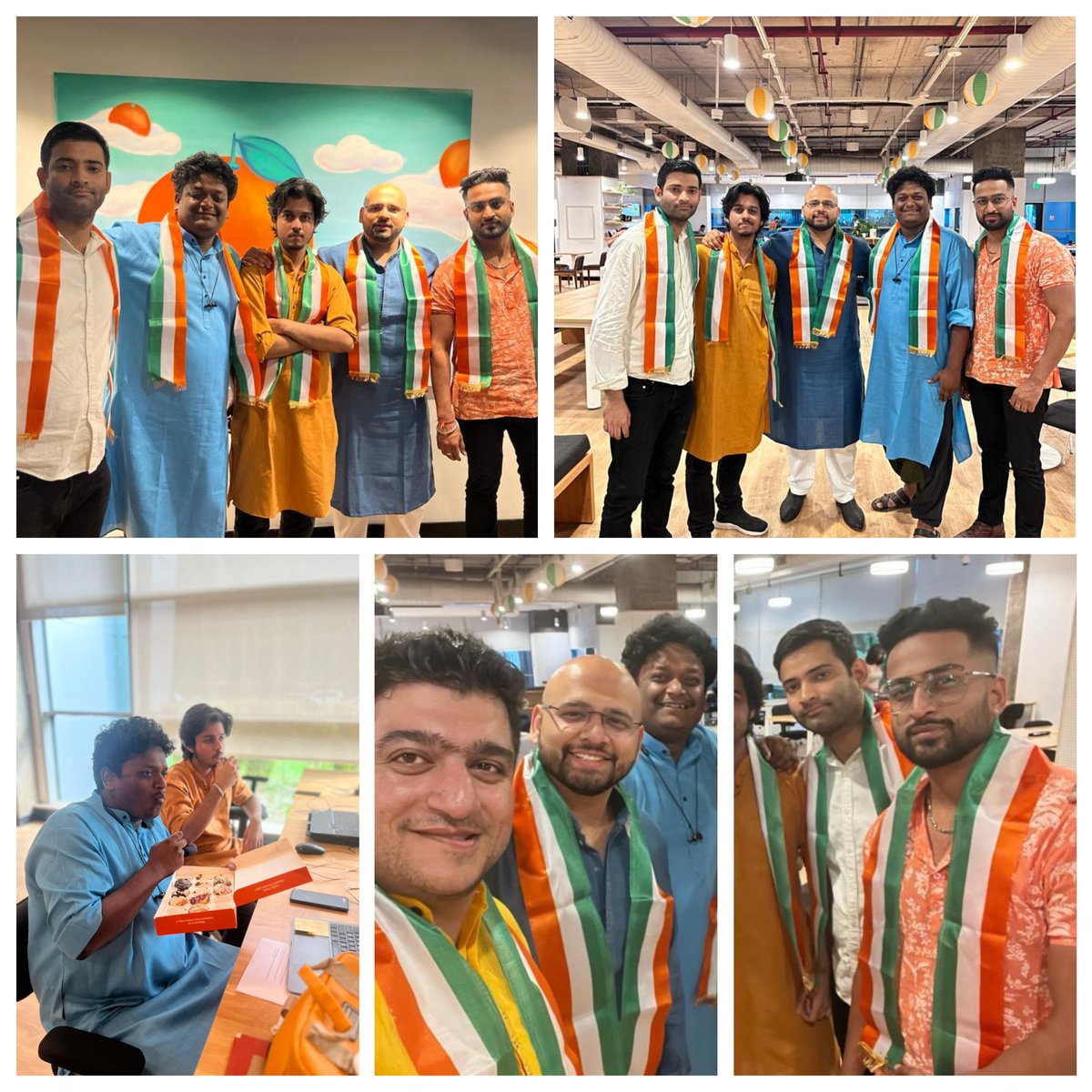 RevexMedia's tweet photo. Embracing the Tricolor Spirit at the Workplace!✨ #RevexMedia comes together to honor the beauty of independence, diversity, and unity. Happy Independence Day!

#independenceday #77thindependenceday #RevexMarketing #OfficeCelebration
#officelife #officefun #lifeatwork #azadi https://t.co/T5ezy8fGPL