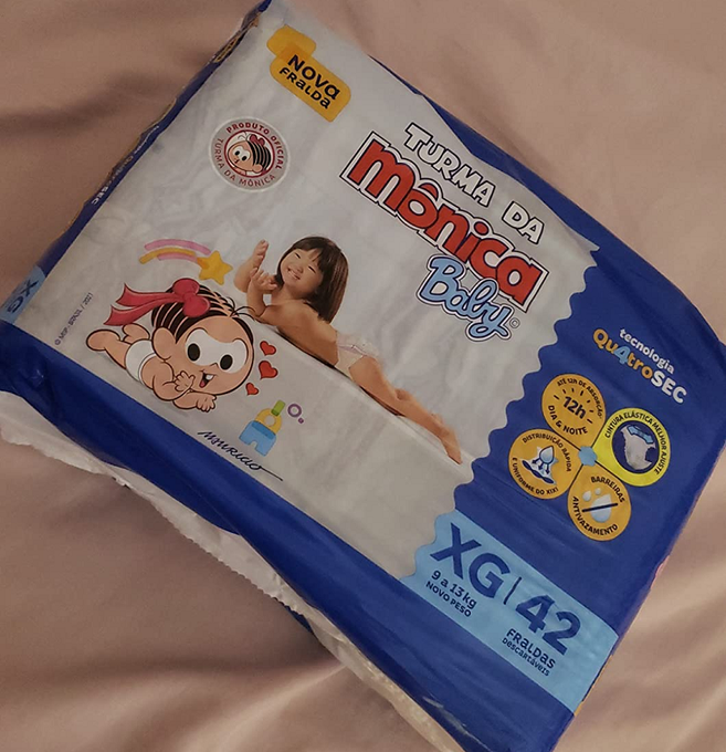 Fralda Turma da Monica Baby Mega XG 42 Unidades
