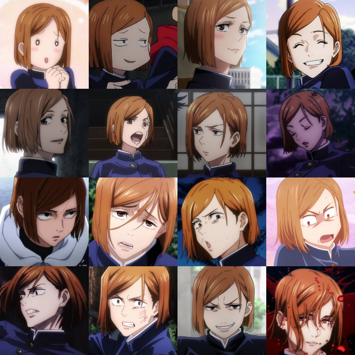 Saudades das expressões faciais da Nobara em Jujutsu Kaisen!💖, image size:1200x1200