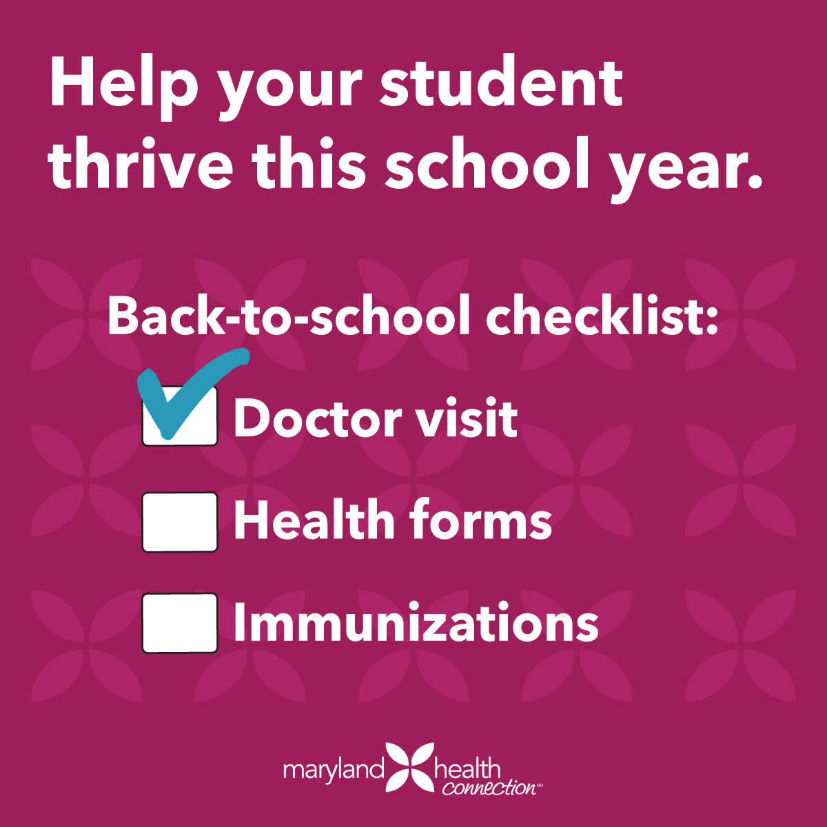 MarylandConnect's tweet photo. Your student’s health is your priority. Through plans via @MarylandConnect, you have access to important health services including doctor visits, immunizations, mental health services, and more. Make sure your student ready to take on the school year! #GetCoveredMD https://t.co/IqWs52yBWs