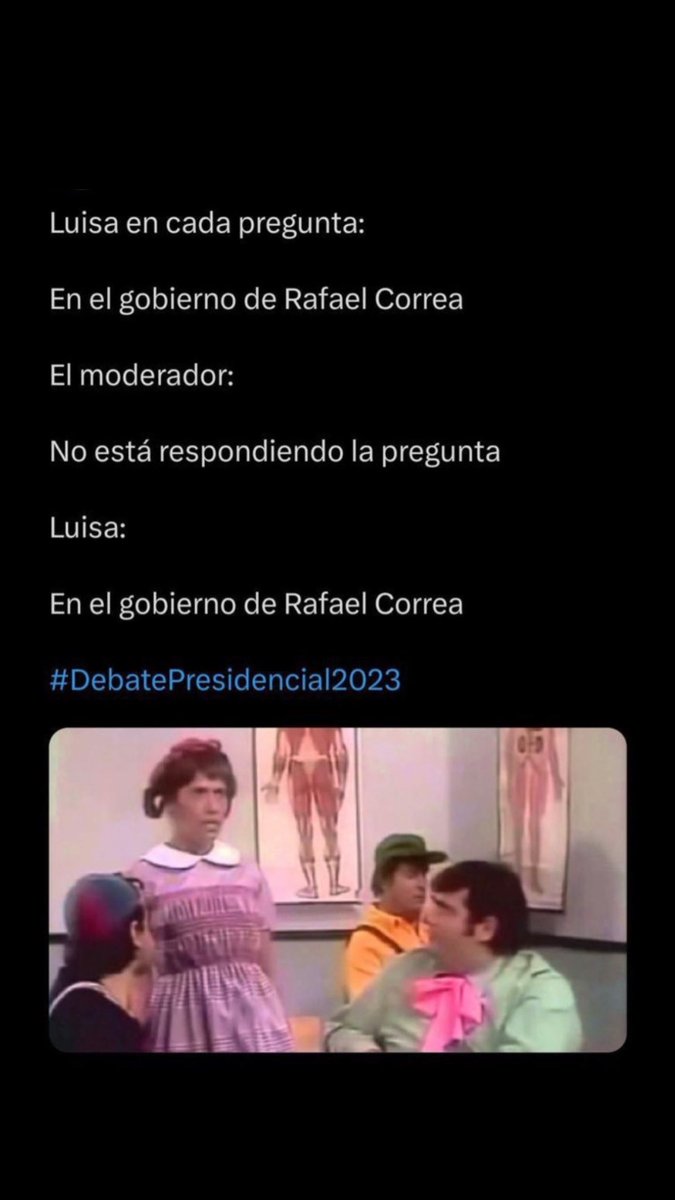 marck86ib's tweet photo. Algo así ayer Luisa González en el #debate2023.
Definitivamente ella lo único que hizo fue decir ya lo hicimo, ya lo hicimos…. No dió una propuesta a futuro. https://t.co/UBqrYa6TJP