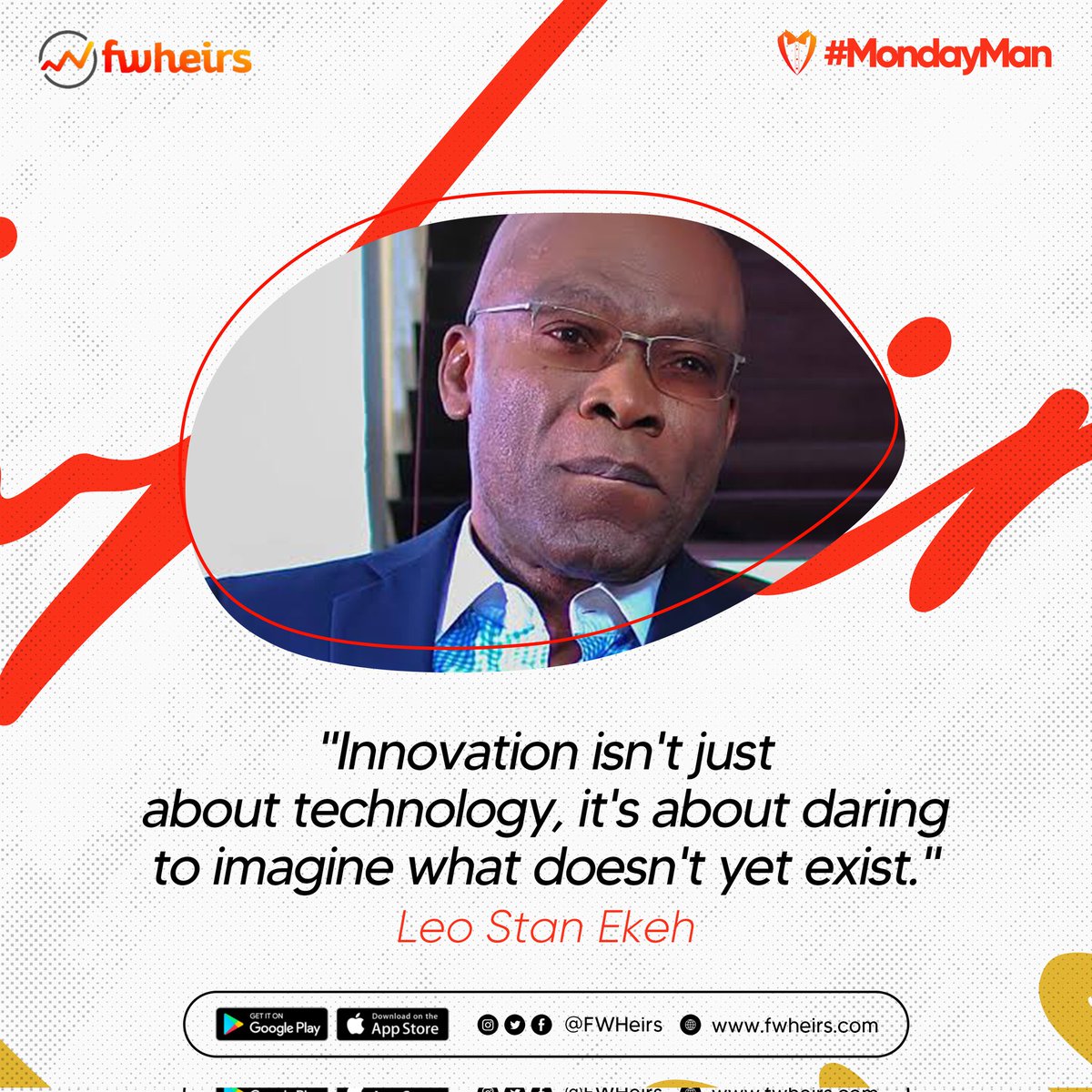 FWHeirs's tweet photo. MONDAY MAN

Dare to imagine the unreal!
Draw insight from @LeostanEkeh 

https://t.co/CupofforGT 

#MondayMan
#LeoStanEkeh
#Inspiration
#Entrepreneur
#Motivation
#Forextrading
#technology
#Fwheirs https://t.co/0AnBETJ6mJ