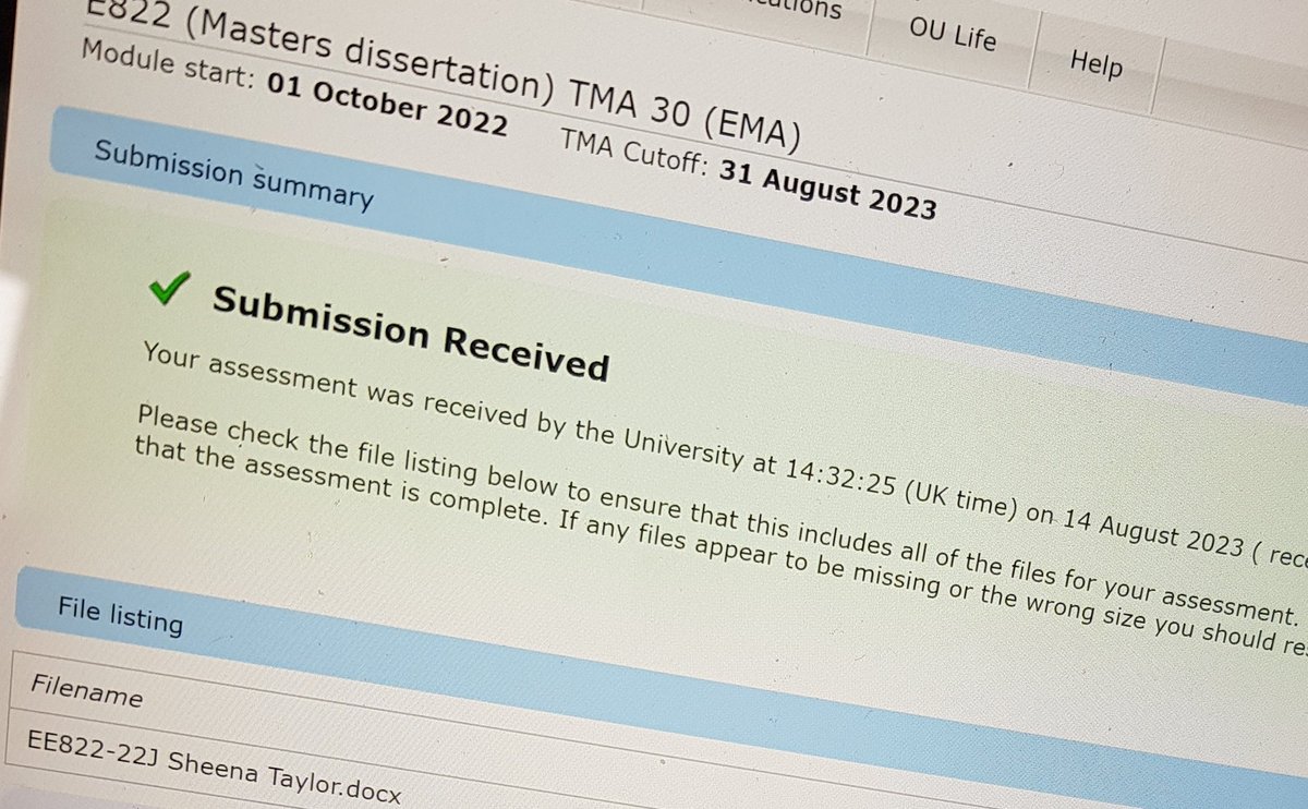 MissTaylorHSC's tweet photo. That's it! My dissertation has been submitted 🤗
I have spent the last 3 weeks of the holidays on it. Now what do I do with myself? https://t.co/yCYeJuZ4VJ