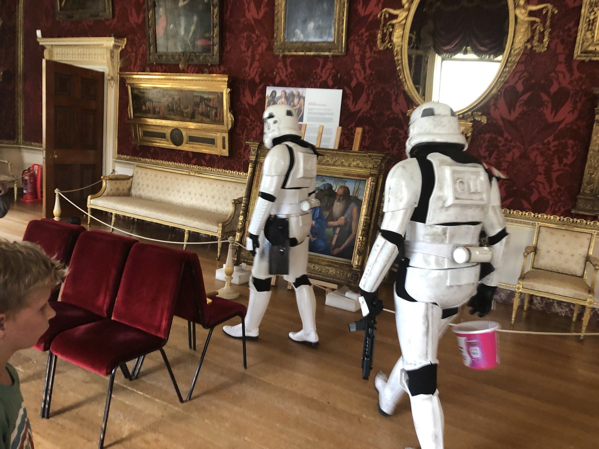 Family trip to Harewood House yesterday was surprising to say the least. Hats off to the volunteer who tried to point out the drapes to a Stormtrooper only to be met with heavy breathing through a mask.