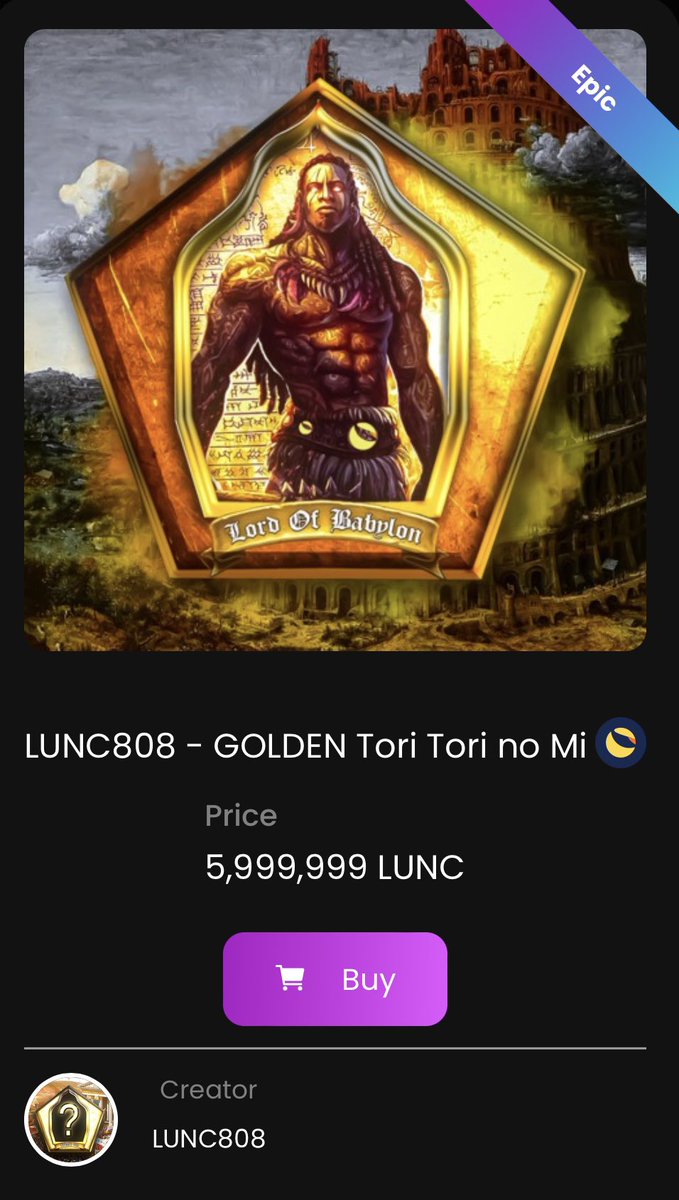 We are happy to announce that one of our lovely community members has donated their GOLDEN - Tori Tori no Mi NFT for this #LUNC NFT giveaway. 

⚜️Rules to participate: ⚜️

1. Follow @LUNCbanned &amp; <a href="/KandisProtocol/">Kandis Protocol</a> &amp; <a href="/DemonMonkey777/">DemonMonkey777</a> 
2. Join our telegram: t.me/KandisProtocol…
3.