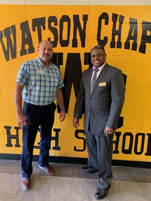 Back2School Bus and Car Duty for ARESC's Mr. Walker and Mr. Knowlton!  Thanks to Watson Chapel SD for letting us be a part of their first day for students.  Go Wildcats!