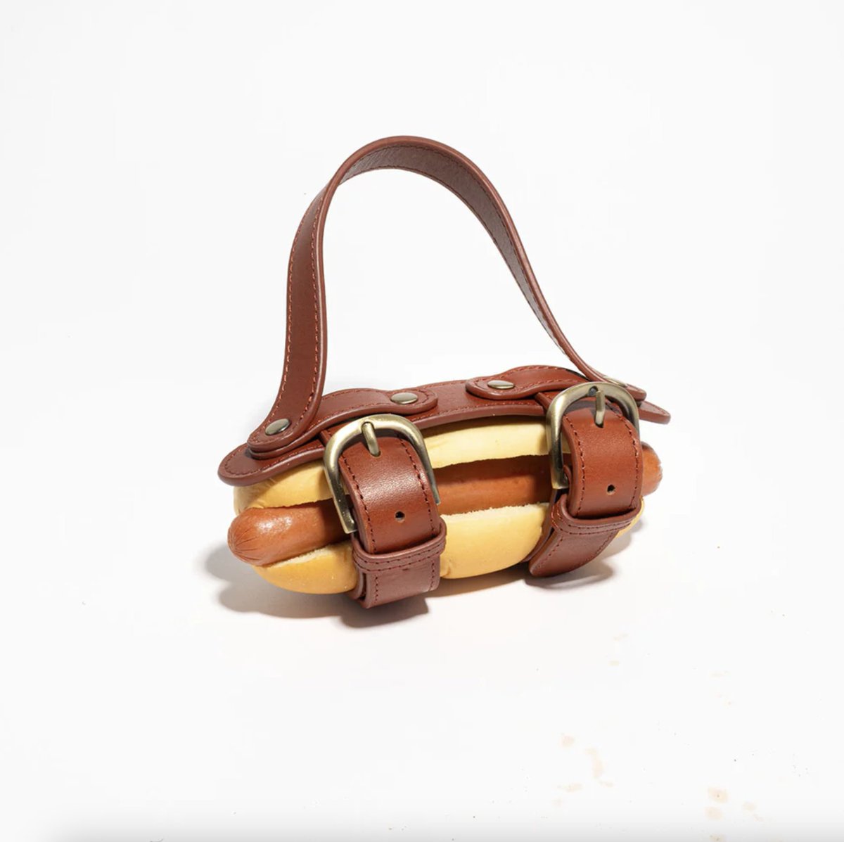 kirkpate's tweet photo. this hot dog purse from nik bentel studio is sublime https://t.co/fd0romdDa8