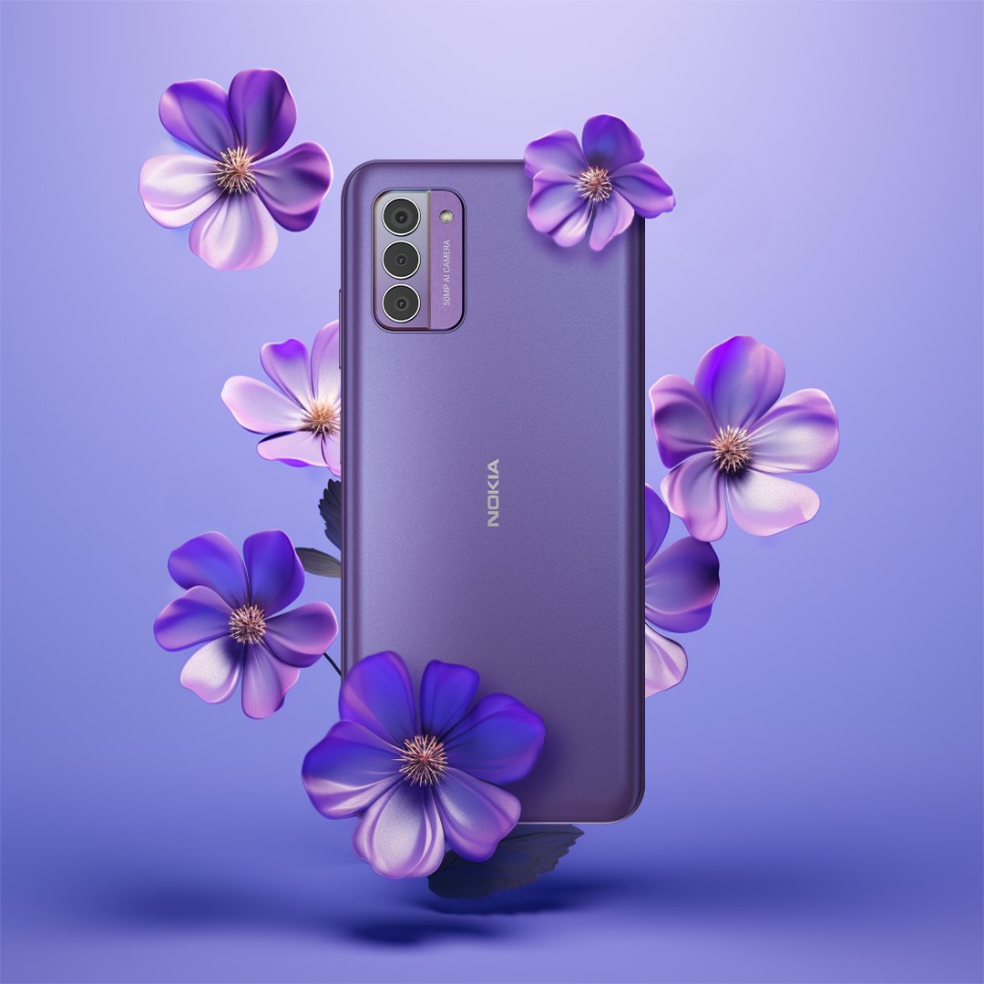 HMDdevices's tweet photo. Delightfully #SoPurpleโโ
The #NokiaG42 here to blossom up your dayโโ
#SoClear #Elegance
#NewPhone https://t.co/ukU2AoYdCD https://t.co/l3QnbyaHpp