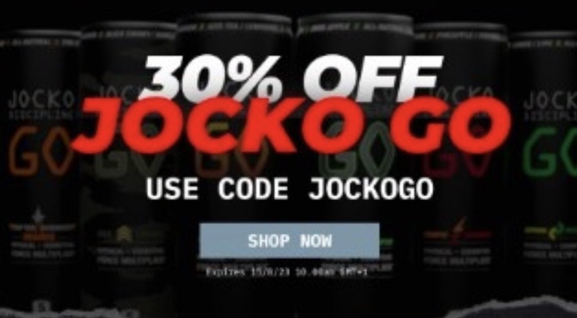 iwaactive's tweet photo. Jocko Go cans 30% off now at https://t.co/Ya74urPyI1 https://t.co/9m3TAqTTKM