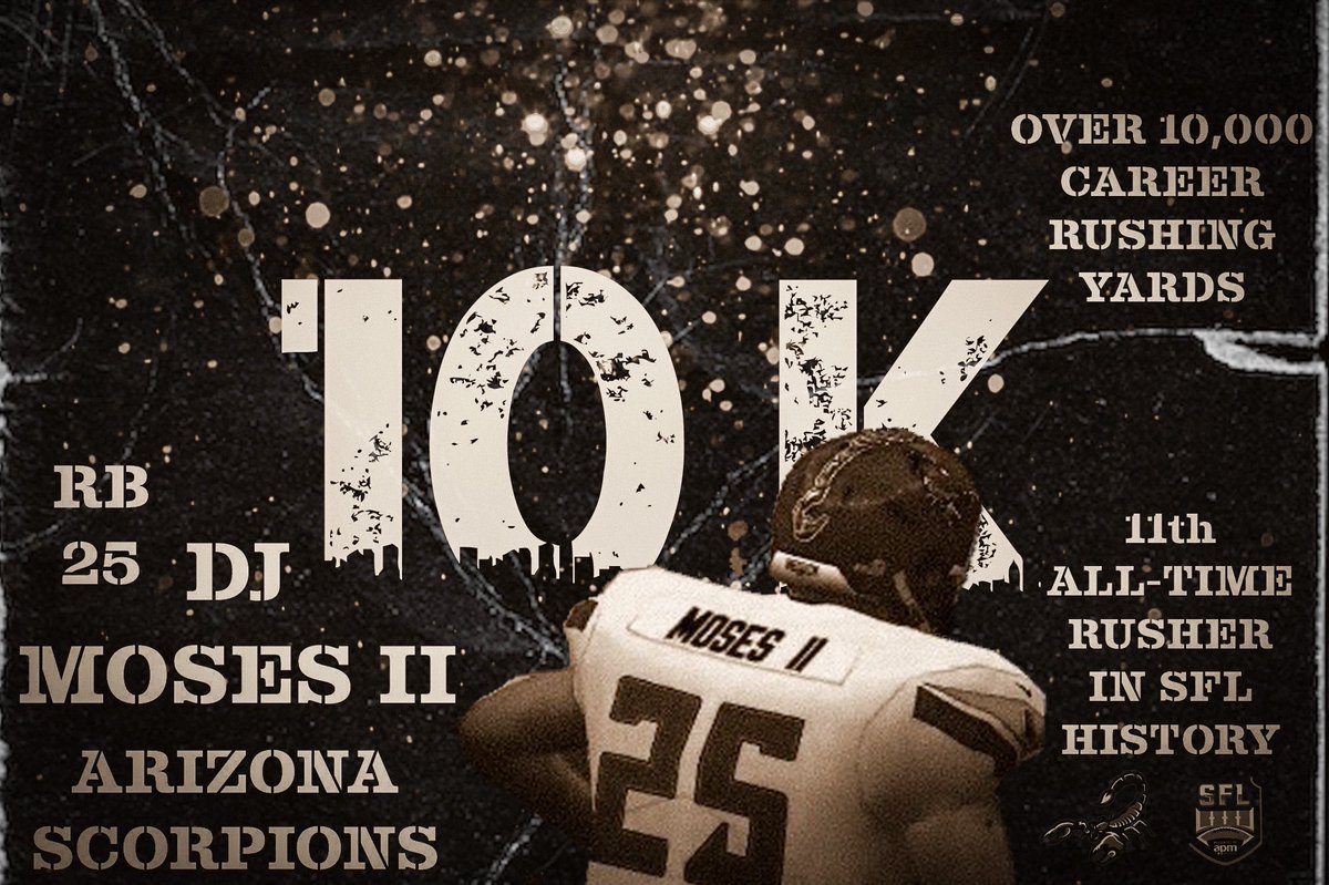 WELCOME TO THE CLUB <a href="/DJMosesII1/">DJ Moses II</a>! Congrats to our RB on surpassing the 10,000 career RUSHING YARDS milestone! His 94 yards last night also leaps him above Reggie Streeter for 11th ALL-TIME <a href="/simulationfl/">Simulation Football League</a> rushing yards! Hats off 🎩🦂🔥 #feelthesting #recordbreaker #fyp #SFL #history