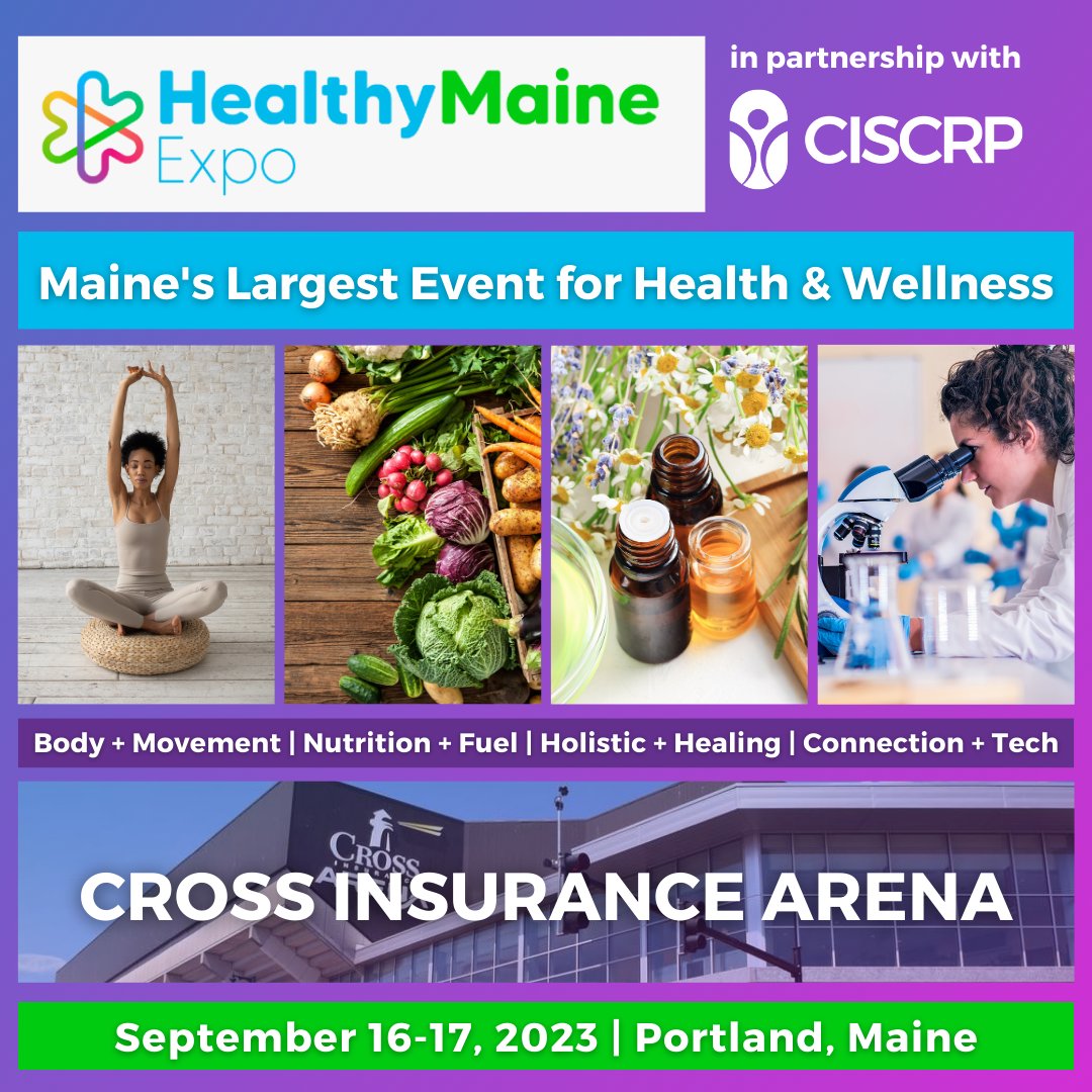 CISCRP is coming to Maine for the Healthy Maine Expo! Join us on September 16-17 at the Cross Insurance Arena for Maine's largest event for health &amp; wellness. Attendees can learn about the latest in health, wellness, research, and more! Learn more: bit.ly/3s43GYt
