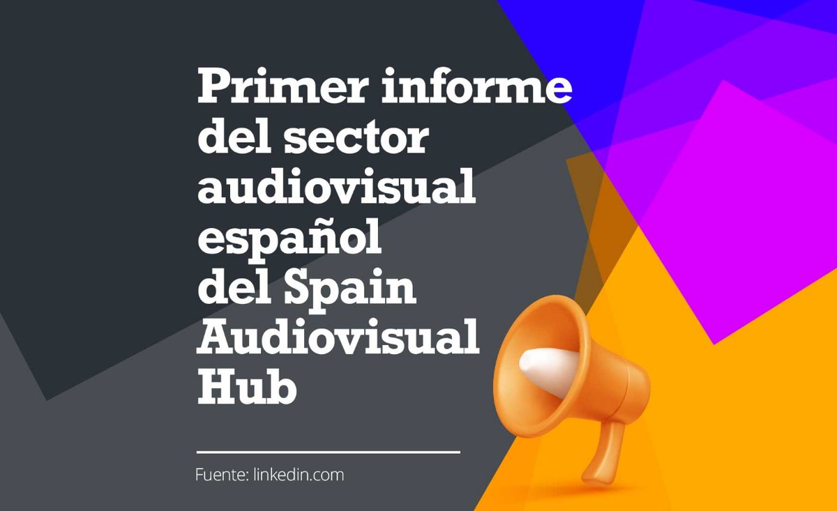 asociacionappa's tweet photo. 🔊 Primer informe del sector audiovisual español del Spain Audiovisual Hub. https://t.co/O7258wXGjE