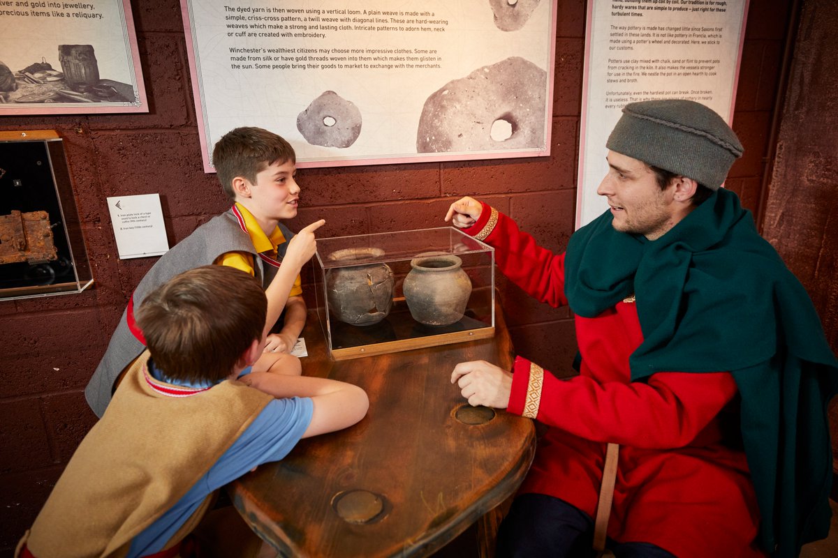 Step in from out of the rain and enter the Anglo-Saxon house! 🌧️ Roam our living history experience as you meet the people of the past - discover their everyday objects, uncover their personal narratives and compete against them in games! It's so much fun for all of the family.