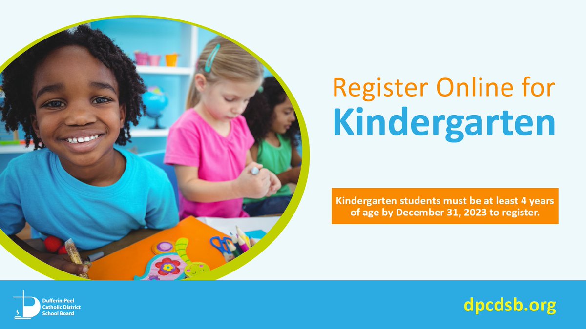 It's not too late to register for Kindergarten! 

DPCDSB Kindergarten Registration for the 2023-24 school year is open.
If your child was born in 2018 or 2019, you can register your child to start school this September.

➡Learn more and register online: dpcdsb.org/schools/regist…